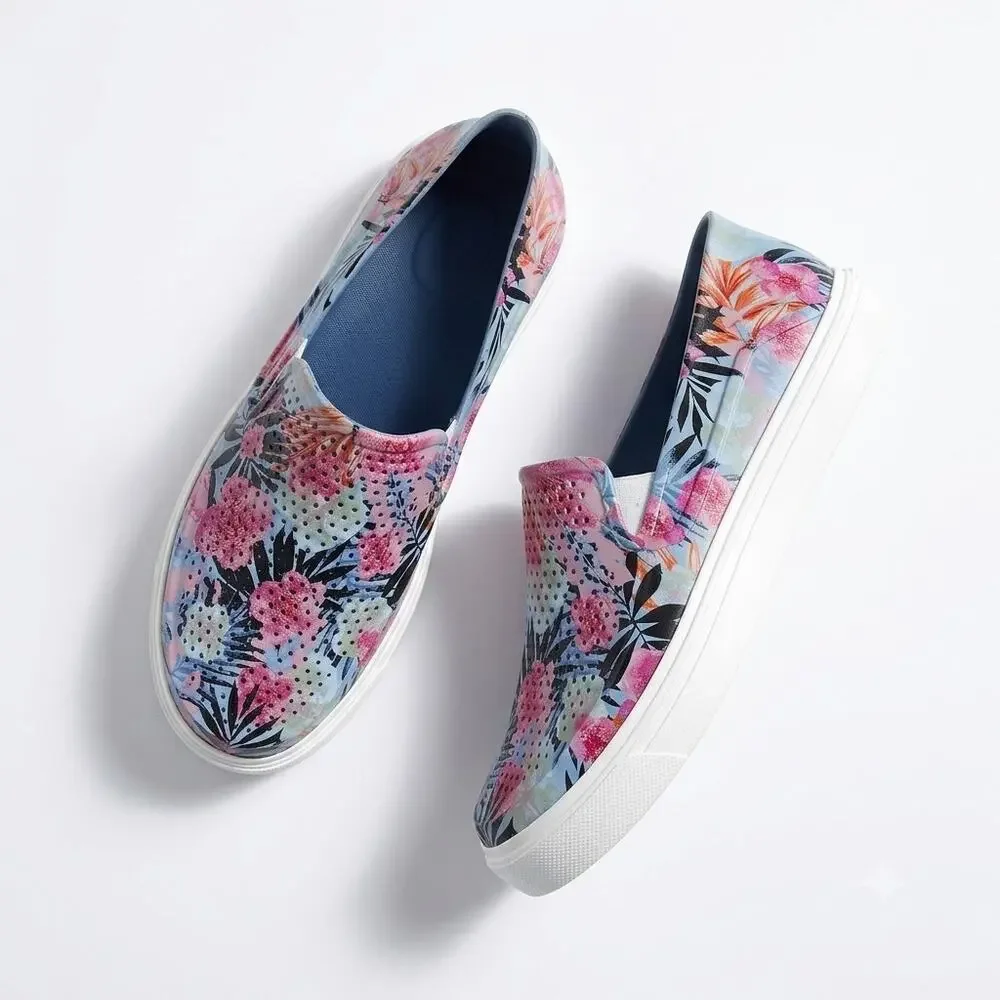 Crocs Citilane Roka Graphic Slip On Shoes Comfort Tropical Floral Womens 8